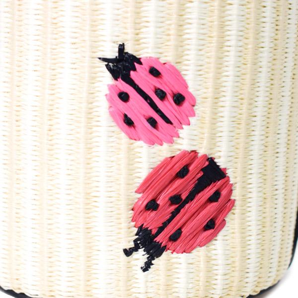 ケイトスペード バッグ katespade かごバック ストロー レザー