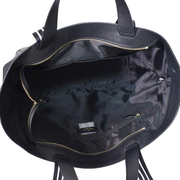 ケイトスペード バッグ katespade ペブルレザー ロゴ ラージ ダブル ハンドル ロージー 2way ショルダー トートバッグ ブラック KA802 ケイトスペード バッグ katespade ペブルレザー ロゴ ラージ ダブル