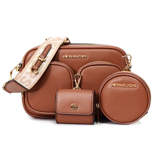 マイケルコース バッグ MICHAEL KORS レザー ジェット セット トラベル ミディアム マルチポーチ 2点セット スモール クロスボディ 斜めがけ ショルダーバッグ ラゲージ 35S2GTTC6Lの通販は 49,800円