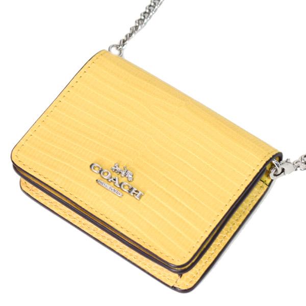 コーチ COACH レザー小物. 財布 .ケース カードケース コーチ カードケース COACH リザード レザー 型押し チェーン ロゴ
