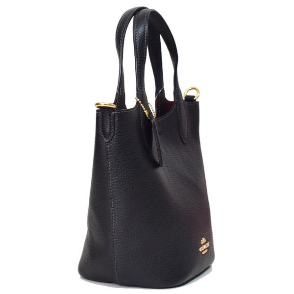 コーチ バッグ COACH ぺブルレザー ハンナ バケット ロゴ バケツ型