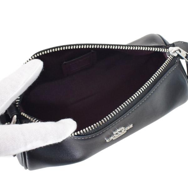 コーチ バッグ COACH レザー ノリータ 筒型 リストレット バレル バッグ マルチ ポーチ ハンドバッグ ブラック CR830の通販は