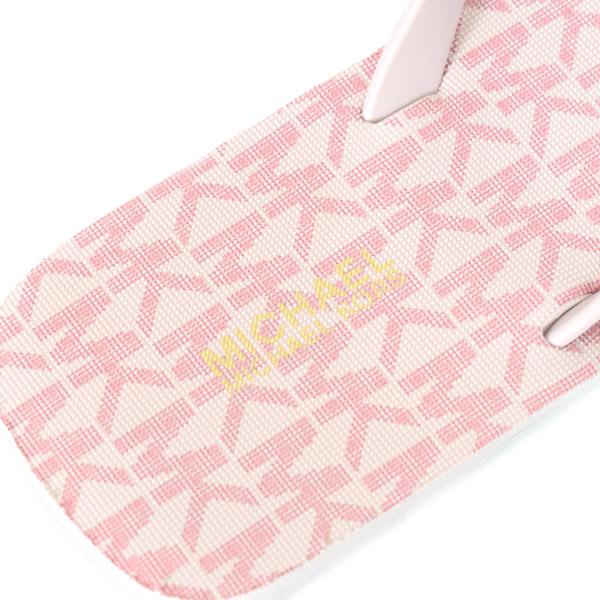 マイケルコース サンダル MICHAEL KORS ラバー モノグラム ロゴ プリント フリップ フロップ ビーチ サンダル ソフトピンク 7M 40S1JIFA1Q_6