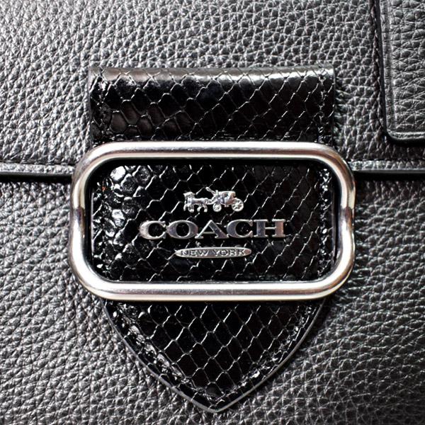 コーチ バッグ COACH パイソン レザー スネーク エンボスド モーガン トップ ハンドル サッチェル クロスボディ 2WAY ショルダー ハンドバッグ ブラックマルチ CF321_5