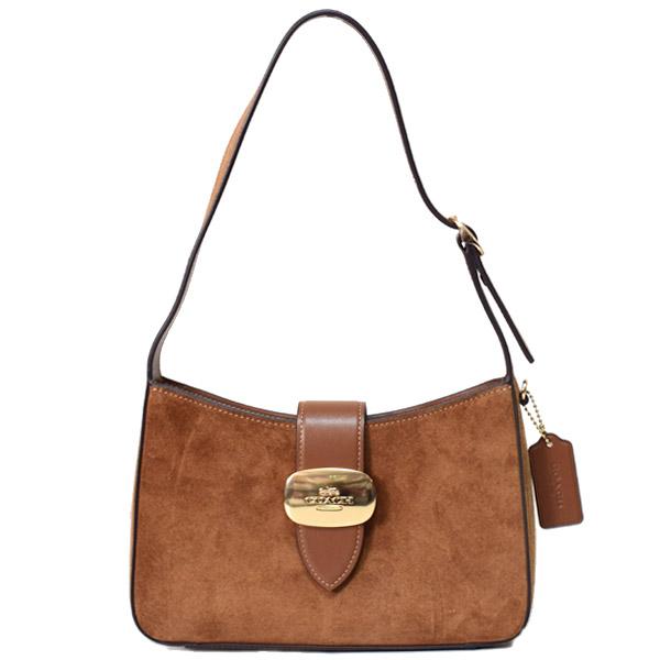 コーチ バッグ COACH スエード エライザ レザー ロゴ ワンハンドル ショルダー ハンドバッグ シェンナ CW009の通販は