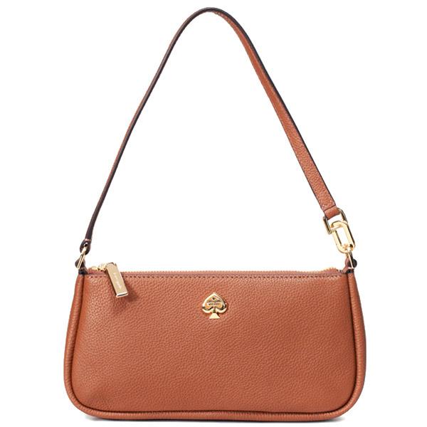 ケイトスペード バッグ katespade ペブルレザー ケイラ ロゴ コンバーチブル リストレット スモール ショルダー ハンドバッグ ウォームジンジャー KK057