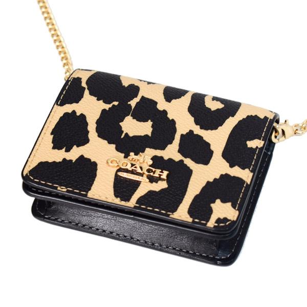 COACH コーチ コインケース ブラウン 豹柄 小銭入れ財布 レオパード
