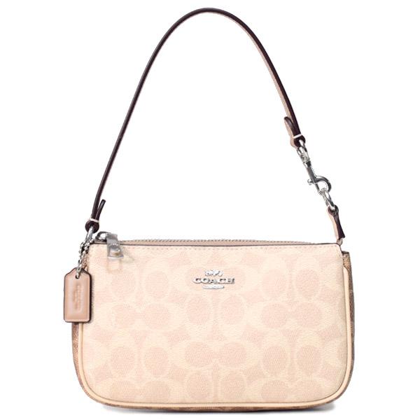 コーチ バッグ COACH コーティングキャンバス レザー シグネチャー ノリータ 19 リストレット マルチ ポーチ ハンドバッグ サンド×トープマルチ CY236
