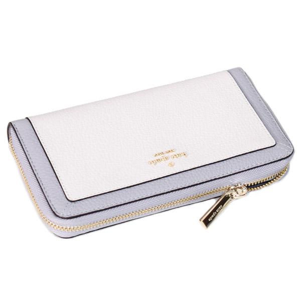 ケイトスペード 長財布 katespade ぺブルレザー レナ カラー ブロック ロゴ ラージ コンチネンタル ジップ アラウンド ウォレット 財布 マウンテングレー KI835_2