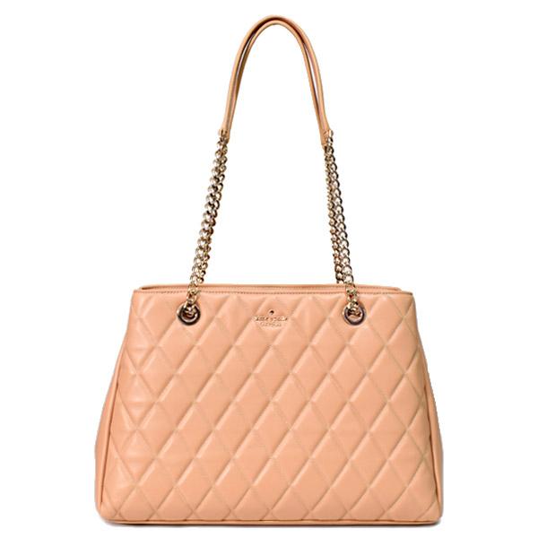 ケイトスペード バッグ katespade キルティング レザー キャリー ロゴ ミディアム チェーン ハンドル コンパートメント トートバッグ ティラミスマルチ KH229