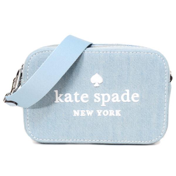 ケイトスペード バッグ katespade デニム 刺? ロゴ ミニ カメラ バッグ 2way クラッチ クロスボディ 斜めがけ ショルダーバッグ ブルーマルチ KK260