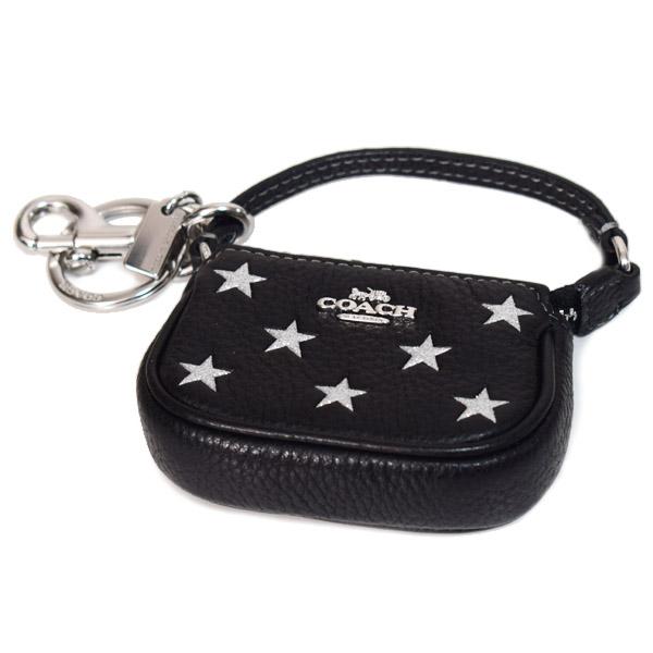 コーチ キーホルダー COACH ラメ 星 スター レザー ミニ ノリータバッグ ミニ ポーチ 小物入れ キーホルダー バッグチャーム ブラックマルチ CW542の通販は