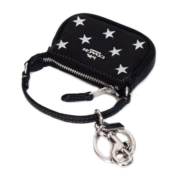 コーチ キーホルダー COACH ラメ 星 スター レザー ミニ ノリータバッグ ミニ ポーチ 小物入れ キーホルダー バッグチャーム ブラックマルチ CW542の通販は