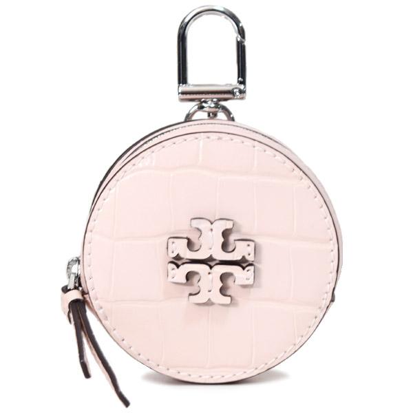 トリーバーチ ケース TORY BURCH エンボスド クロコダイル レザー ロゴ  ポーチ キーフォブ ラウンド ジップ 小銭入れ クレイピンク 153391