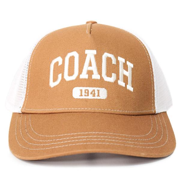 コーチ 帽子 COACH シグネチャー コットン メッシュ ロゴ エンブロイダード トラッカー ハット キャップ ライトサドル XS/S CAA61_1
