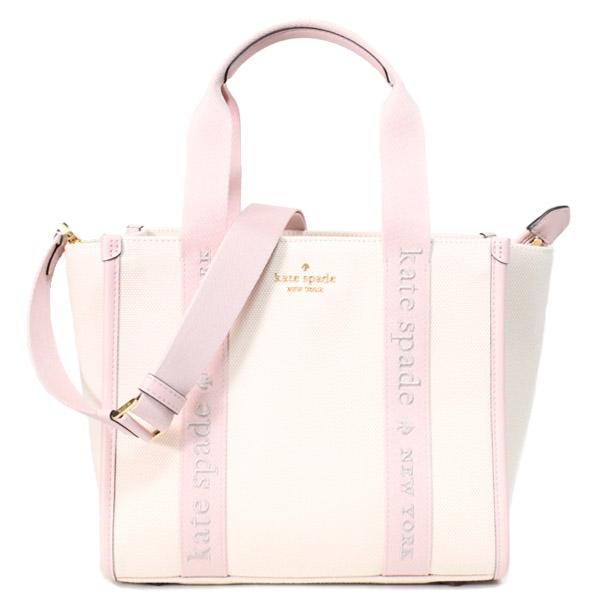 ケイトスペード バッグ katespade キャンバス レザー スモール トート 2way 斜めがけ ショルダー ハンドバッグ ローズスモーク KG767