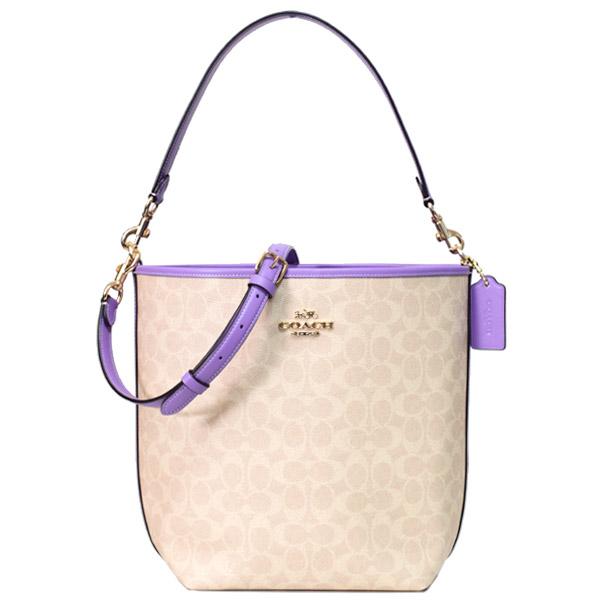 コーチ バッグ COACH バケツ型 コーティングキャンバス レザー 