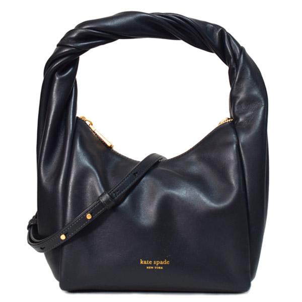 ケイトスペード バッグ katespade レザー ツイスト ひねりトゥワール ロゴ ナッパレザー トップハンドル 2way 斜めがけ ショルダー ハンドバッグ ブラック KH029