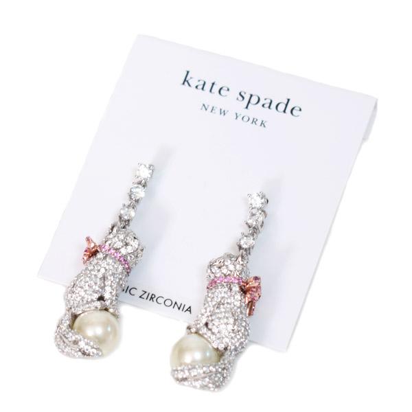 ケイトスペード ピアス katespade 猫 プレーテッド金属元素 パール 石ころ 猫 猫お父ちゃん ポーリーナ 直線的 スタッド ピアス ニュートラルマルチ KJ294
