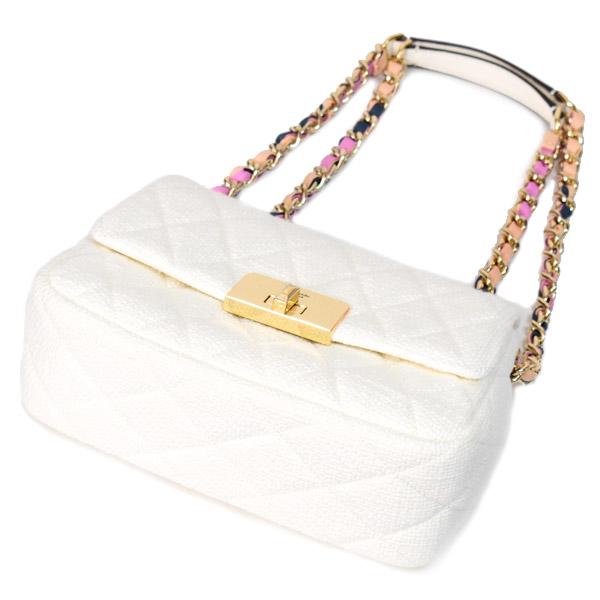ケイトスペード バッグ katespade ファブリック レザー キルティング ツイード スモール キャリー 2way クロスボディー 斜めがけ ショルダーバッグ クリームマルチ KK092_4