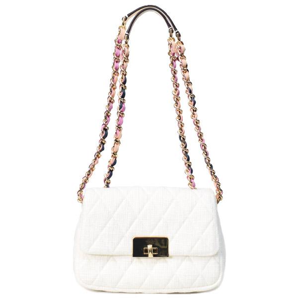 ケイトスペード バッグ katespade ファブリック レザー キルティング ツイード スモール キャリー 2way クロスボディー 斜めがけ ショルダーバッグ クリームマルチ KK092_1