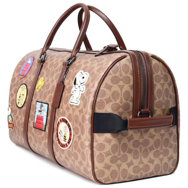 コーチ バッグ スヌーピー COACH ピーナッツ コラボ ボストンバッグ 