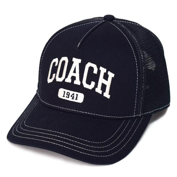 コーチ 帽子 COACH シグネチャー コットン メッシュ ロゴ エンブ