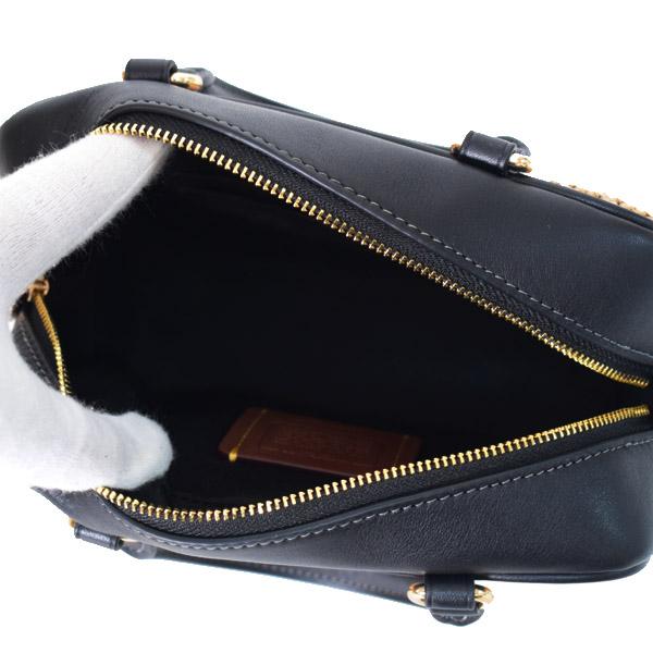 コーチ バッグ COACH ストロー かごバッグ ミニ ロゴ サッチェル 2WAY レザー クロスボディ 斜め掛け ショルダー ボストン ハンドバッグ トースト×ブラック CAK74_3