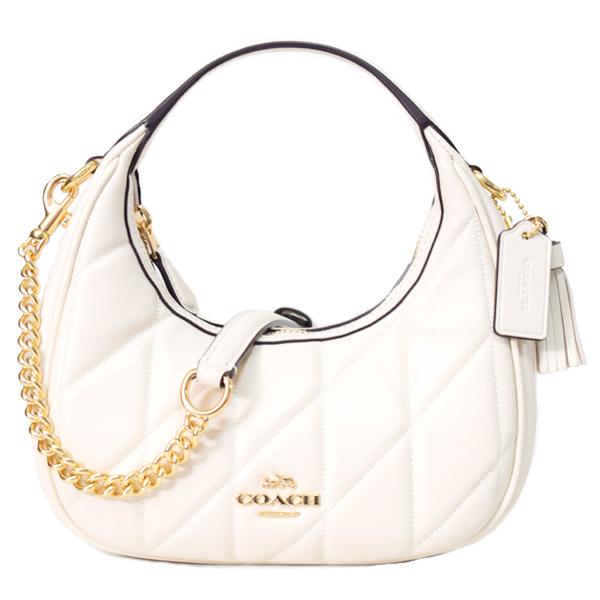 コーチ バッグ COACH レザー 三日月型 キルティング カルメン ミニ ロゴ 2way チェーン クロスボディ 斜め掛け ショルダーバッグ ハンドバッグ チャーク CY710