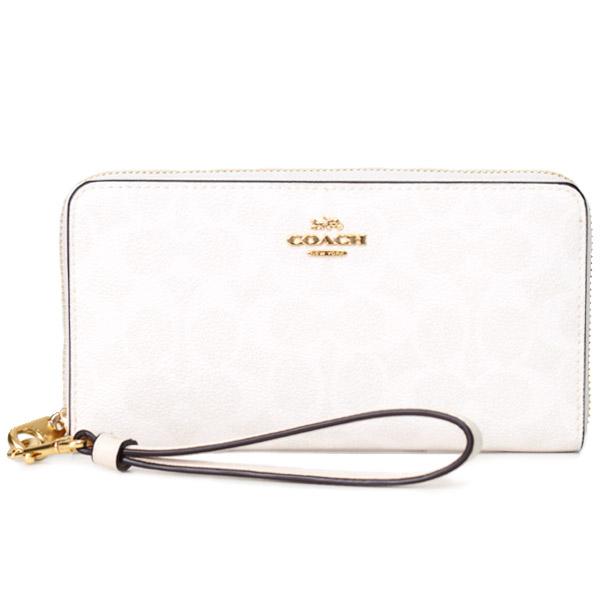 コーチ 長財布 COACH コーティングキャンバス レザー シグネチャー 