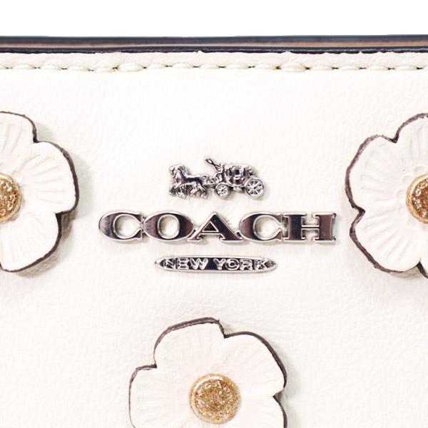 花柄二つ折り財布 ホワイト 早い者勝ち！訳あり新品 COACH 花柄 二