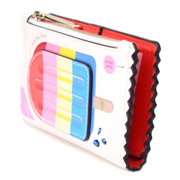 ケイトスペード 財布 katespade アイスバー アイスクリーム コインケース レザー ストーン スナックバー スモール スリム バイフォールド 二つ折り カードケース マルチ KK990_2