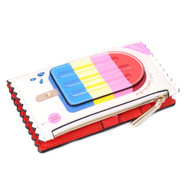 ケイトスペード 財布 katespade アイスバー アイスクリーム コインケース レザー ストーン スナックバー スモール スリム バイフォールド 二つ折り カードケース マルチ KK990_3
