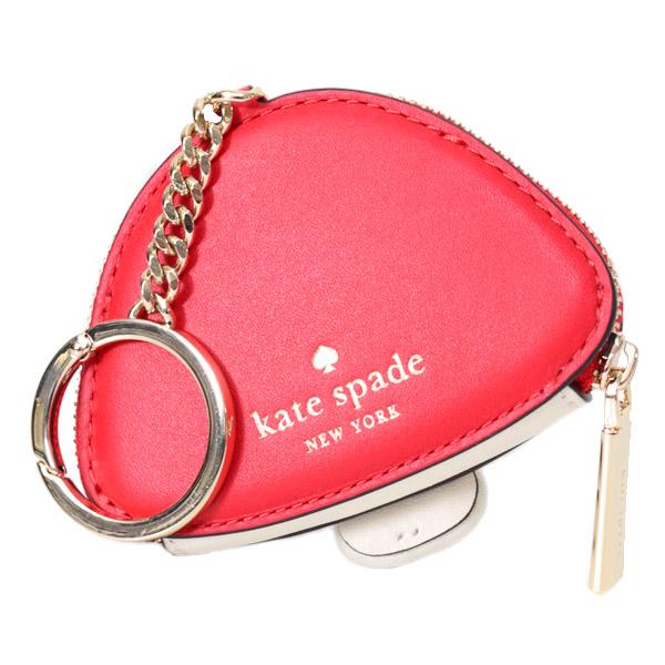 ケイトスペード コインケース katespade マッシュルーム キノコ レザー パール 小銭入れ ミニ ポーチ キーフォブ バッグチャーム キーホルダー ルビーレッドマルチ KL929_1