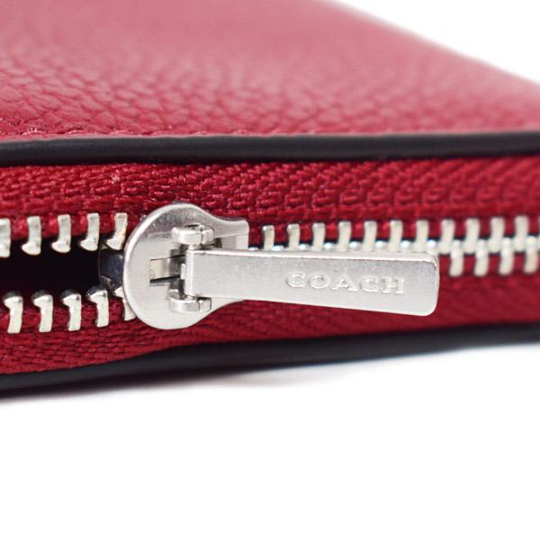 コーチ コインケース COACH ぺブルレザー エッセンシャル キーリング付き L字 ジップ ロゴ マルチ カードケース 小銭入れ ダークルビー CR513_5