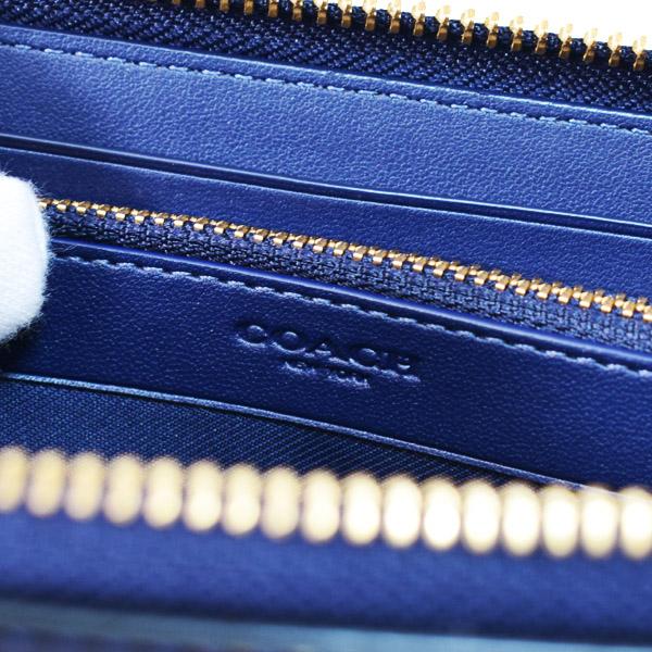 コーチ 長財布 COACH レザー エッセンシャル ロゴ スリム アコーディオン ジップ アラウンド 長財布 ダークネイビー CS032_5
