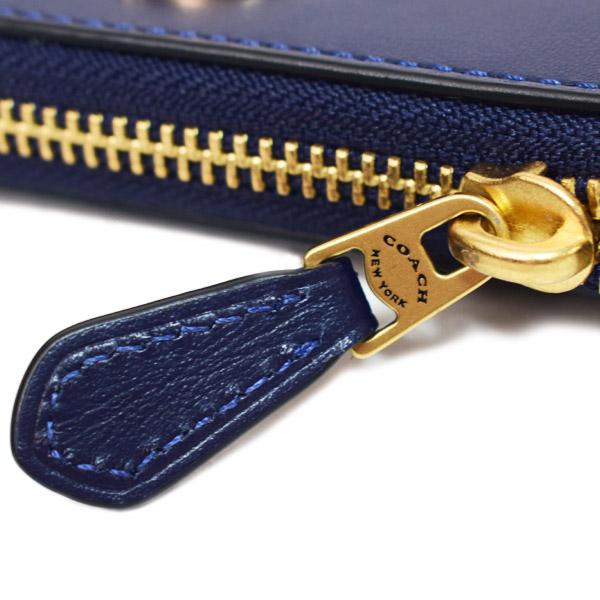 コーチ 長財布 COACH レザー エッセンシャル ロゴ スリム アコーディオン ジップ アラウンド 長財布 ダークネイビー CS032_7