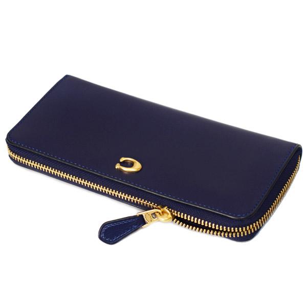 コーチ 長財布 COACH レザー エッセンシャル ロゴ スリム アコーディオン ジップ アラウンド 長財布 ダークネイビー CS032_2
