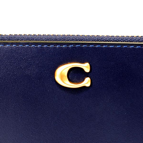 コーチ 長財布 COACH レザー エッセンシャル ロゴ スリム アコーディオン ジップ アラウンド 長財布 ダークネイビー CS032_8
