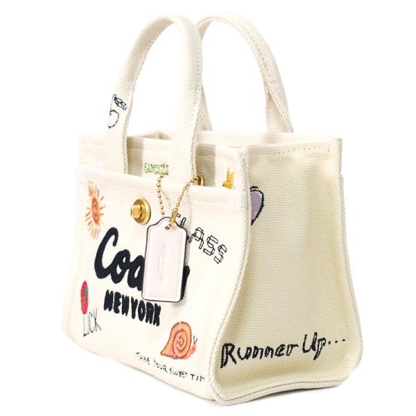 コーチ バッグ COACH キャンバス トート スケッチ プリント 刺? ミニ カーゴ 20 2WAY クロスボディ ショルダー ハンドバッグ キャンバストート ナチュラルマルチ CAN75_2