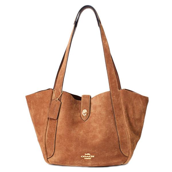 コーチ バッグ COACH スエード レザー ターンロック ハドリー ロゴ