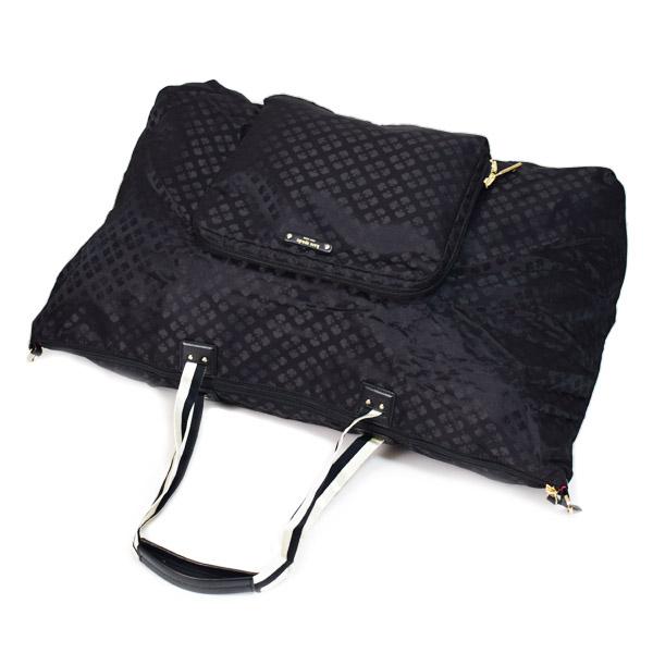 ケイトスペード バッグ katespade エコバッグ 折り畳み ナイロン ラージ ローマ ボンボヤージュ 2way ボストン クロスボディ 斜め掛け ショルダーバッグ ブラック WKRU2696_3