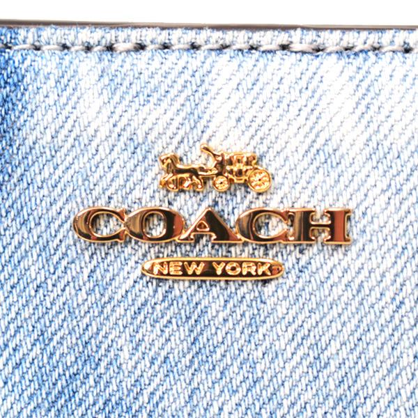 コーチ 財布 COACH デニム さくらんぼ レザー ロゴ チャーム コンパクト スナップ ウォレット 二つ折り 財布 ライトインディゴ CEC35_7