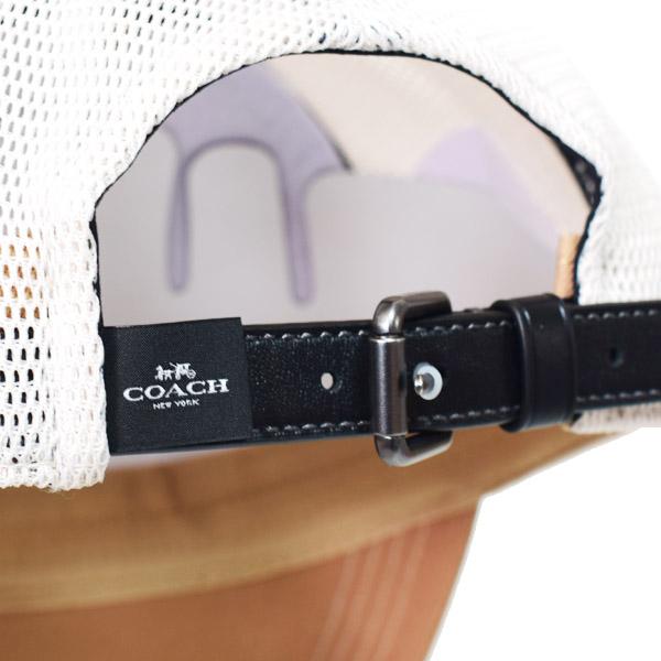 コーチ 帽子 COACH コットン メッシュ レザー ロゴ 1941 バーシティ キャップ トラッカー ハット ライトサドル CCN87_6