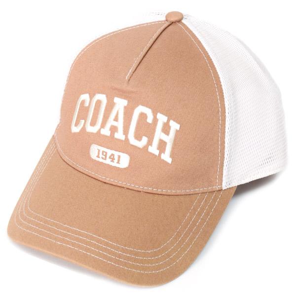 コーチ 帽子 COACH コットン メッシュ レザー ロゴ 1941 バーシティ