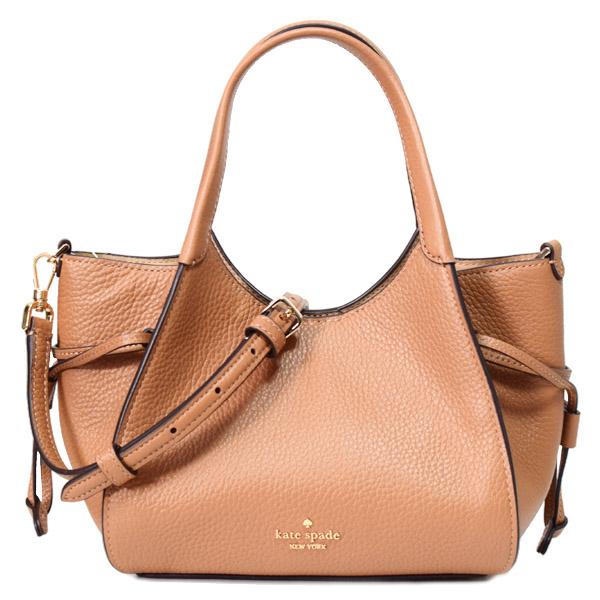 ケイトスペード バッグ katespade ぺブルレザー スタッシュ ミニ キャリーオール 2way 斜めがけ ショルダー ハンドバッグ バンガロー KN634