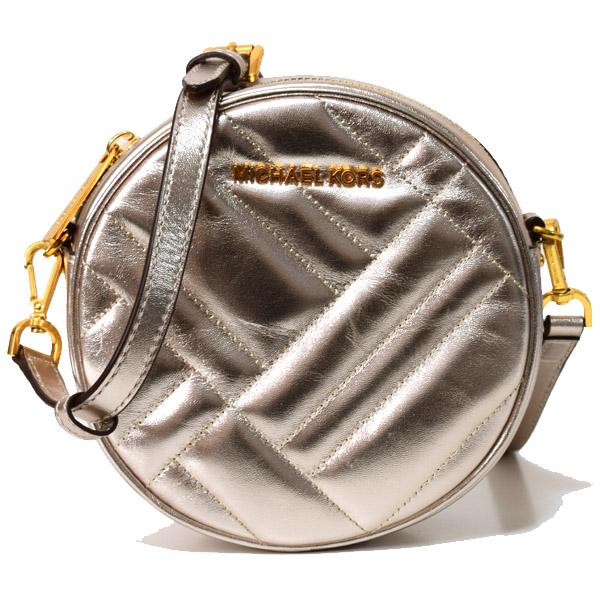 マイケルコース バッグ MICHAEL KORS レザー キルティング メタリック ミニ 2way クラッチ クロスボディショルダー バッグ クリーム 35H8AVAC6M
