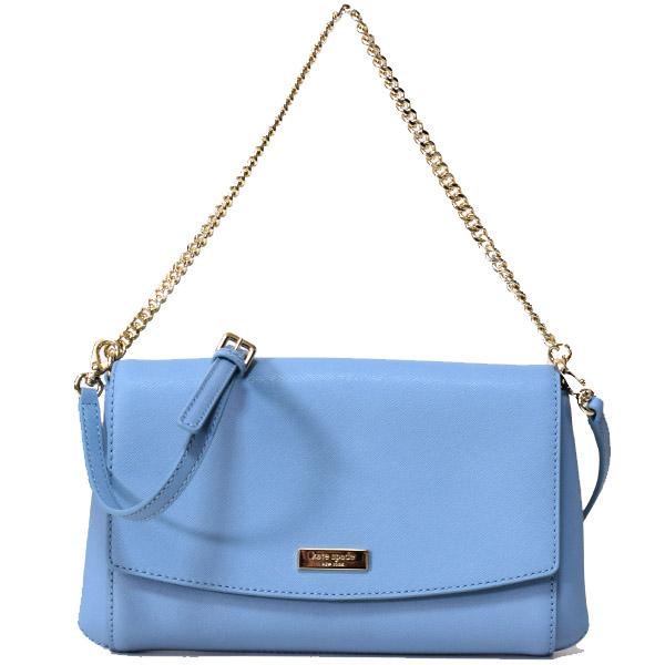 ケイトスペード バッグ katespade コーティングレザー ローレル ウェイ 斜め掛け チェーン 2WAY ショルダー バッグ ライトブルー 4092
