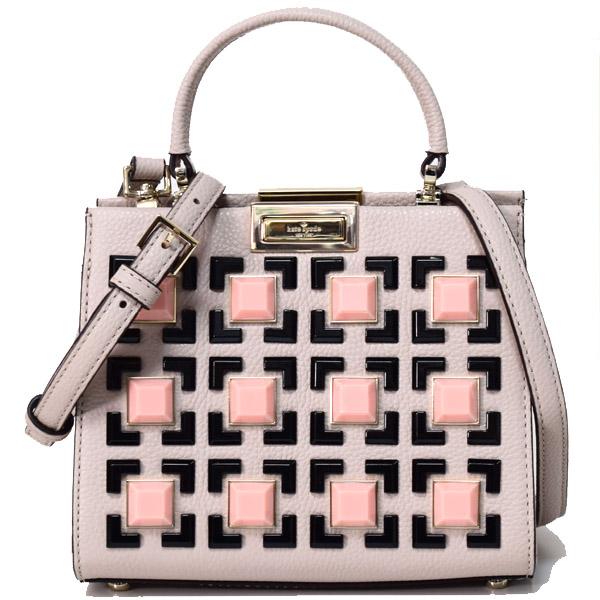 ケイトスペード バッグ　katespade レザー アインズリー ビジュー ミニ クロスボディ 2WAY サッチェル ショルダー ハンドバッグ ピンクベージュ 5699