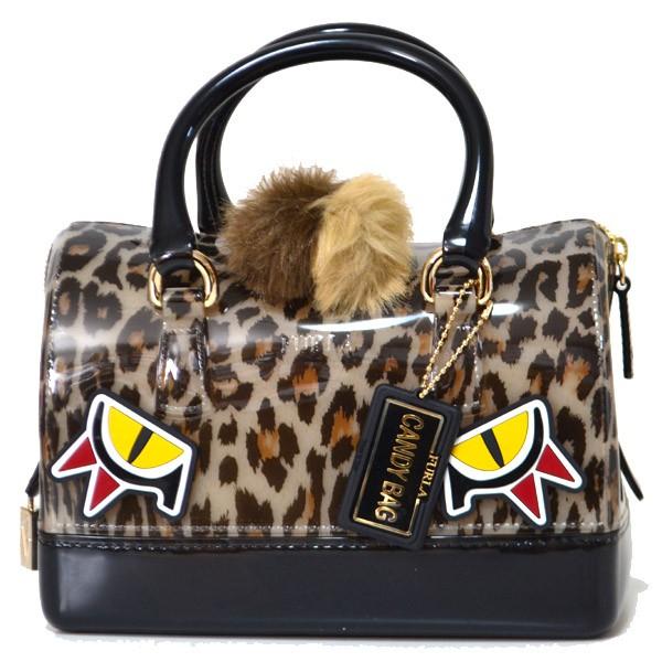 フルラ バッグ FURLA キャンディ ジャングル アニマル モチーフ レオパード ボストン ハンドバッグ ナチュラルマルチ 887261